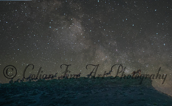 Wild horses and milky way (metal)