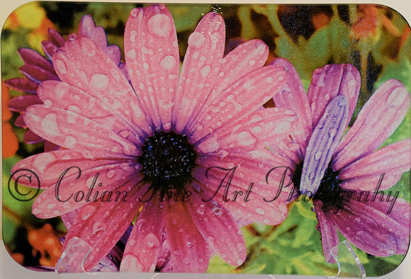 Purple flower-rain drops cutting board_0063